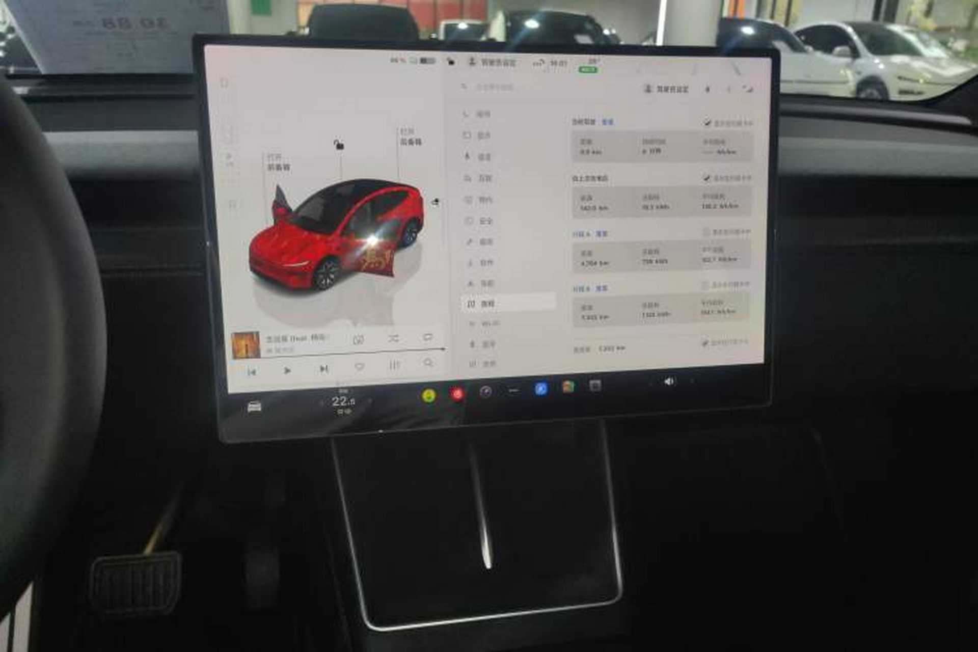 Used Tesla Model Y L 2025 Model Long-Range All-Wheel-Drive Version Audio And AC Panel