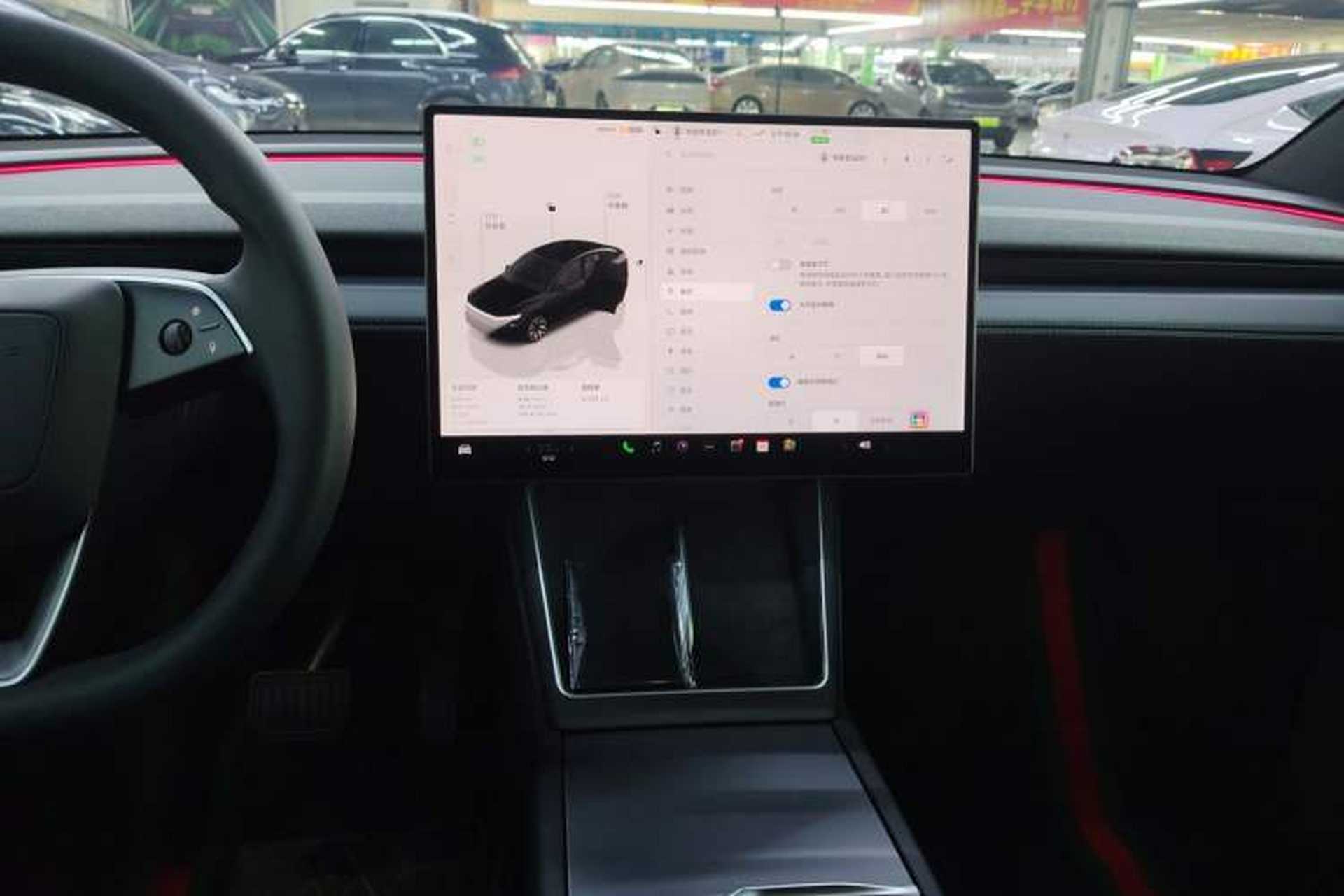 Used Tesla Model Y L 2025 Model Long-Range All-Wheel-Drive Version Audio And AC Panel