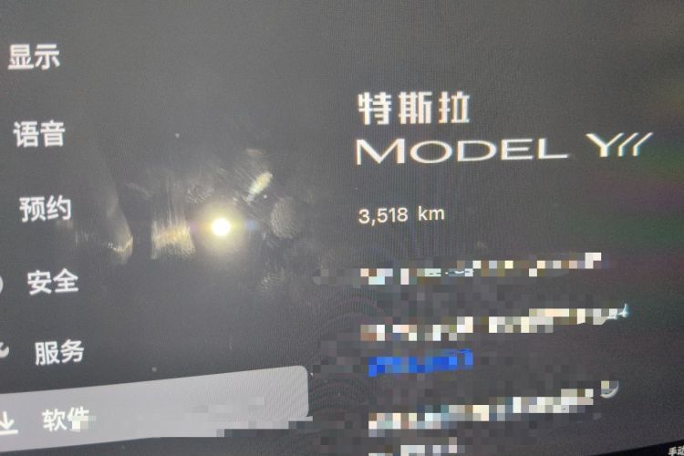 Used Tesla Model Y L 2025 Model Long-Range All-Wheel-Drive Version Odometer Close Up