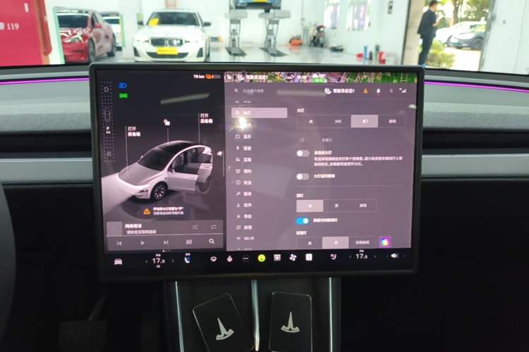 Used Tesla Model Y L 2025 Model Long-Range All-Wheel-Drive Version Audio And AC Panel