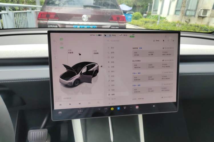Used Tesla Model Y L 2025 Model Long-Range All-Wheel-Drive Version Audio And AC Panel