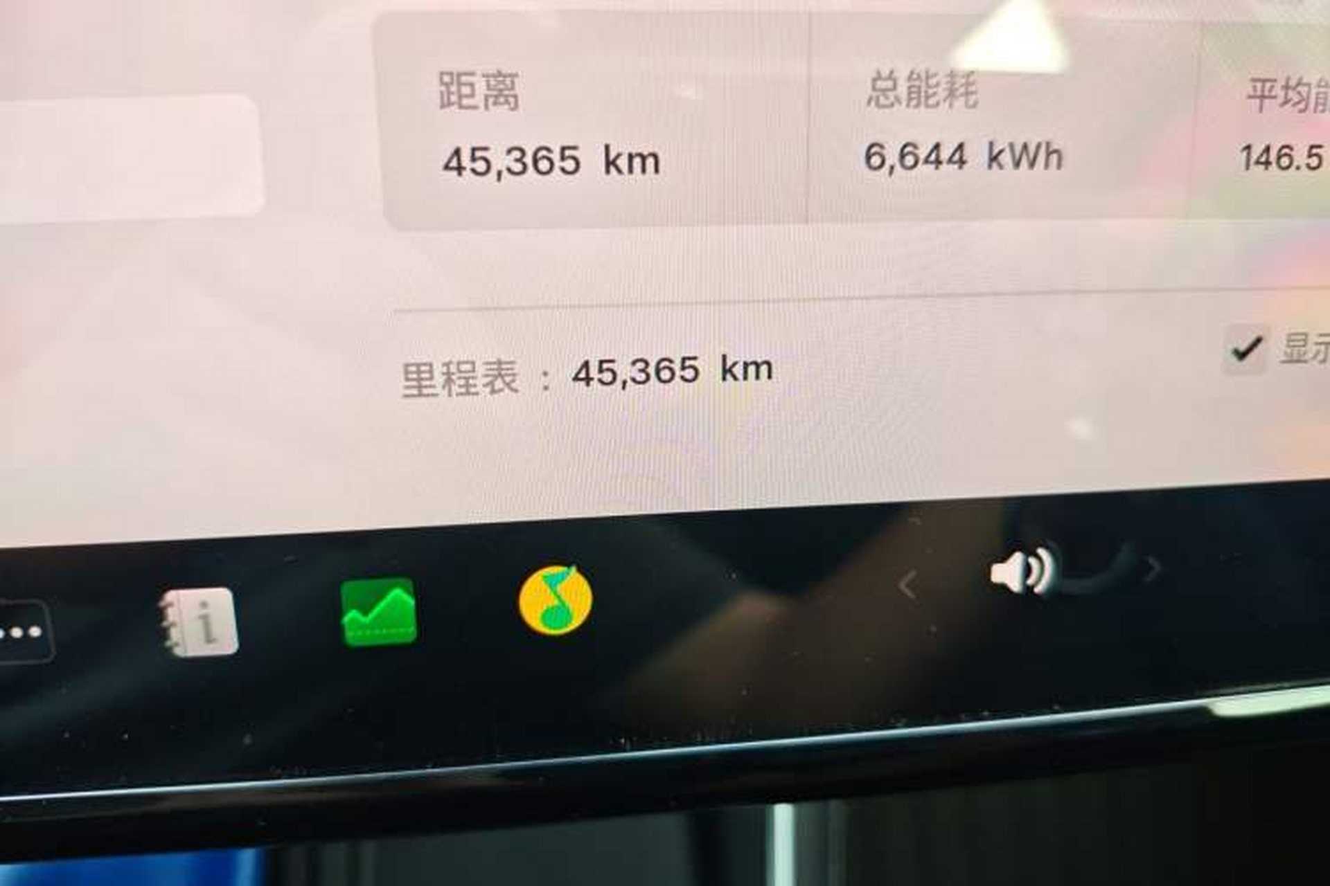 Used Tesla Model Y L 2025 Model Long-Range All-Wheel-Drive Version Odometer Close Up