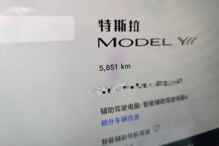 Used Tesla Model Y L 2025 Model Long-Range All-Wheel-Drive Version Odometer Close Up