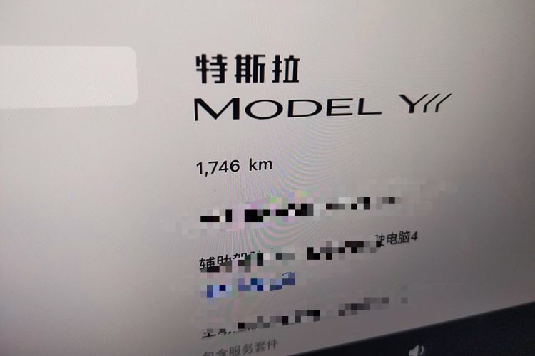 Used Tesla Model Y L 2025 Model Long-Range All-Wheel-Drive Version Odometer Close Up