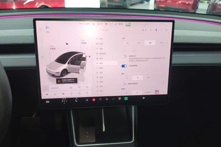 Used Tesla Model Y L 2025 Model Long-Range All-Wheel-Drive Version Audio And AC Panel
