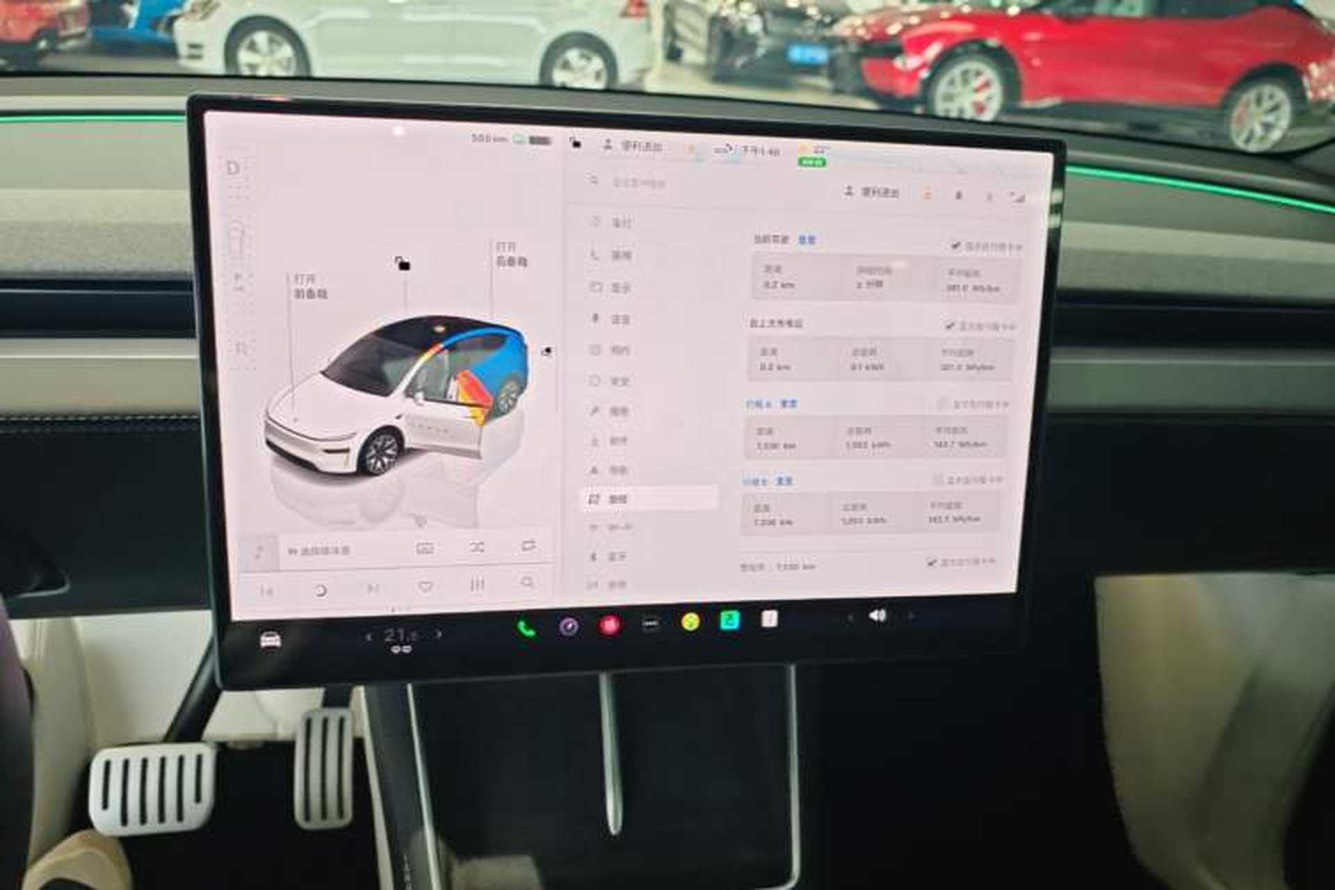 Used Tesla Model Y L 2025 Model Long-Range All-Wheel-Drive Version Audio And AC Panel