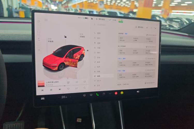 Used Tesla Model Y L 2025 Model Long-Range All-Wheel-Drive Version Audio And AC Panel