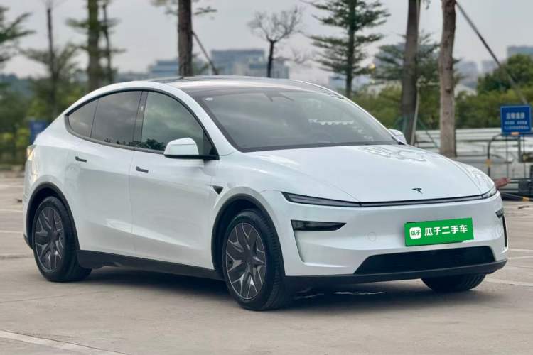 Used Tesla Model Y L 2025 Model Long-Range All-Wheel-Drive Version Front Right 45 Deg