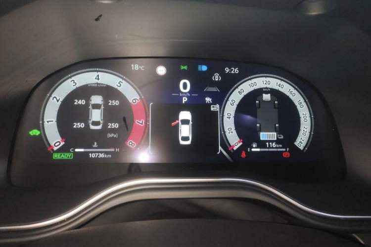 Used Toyota Avalon 2024 Dual-Motor 2.0L Premium Edition Odometer Close Up