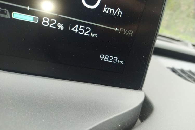 Used Toyota bZ5 2025 Model 550 JOY Odometer Close Up