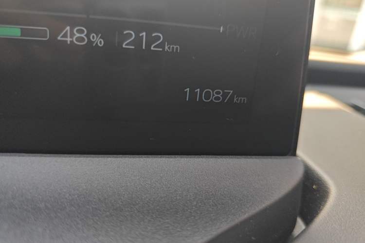 Used Toyota bZ5 2025 Model 550 PRO Odometer Close Up