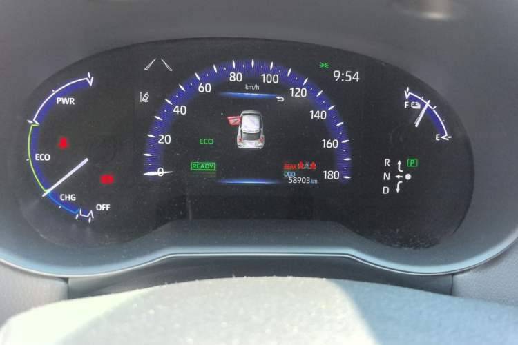 Used Toyota C-HR EV 2020 Luxury Sunroof Edition Odometer Close Up
