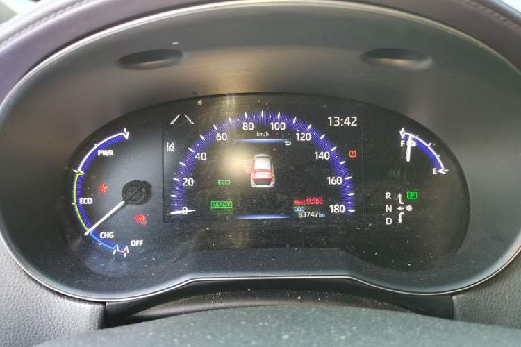 Used Toyota C-HR EV 2020 Luxury Sunroof Edition Odometer Close Up