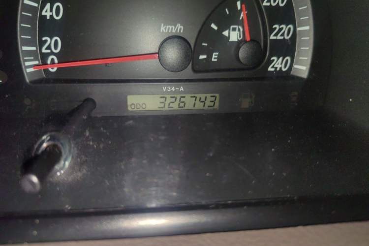 Used Toyota Camry  Odometer Close Up