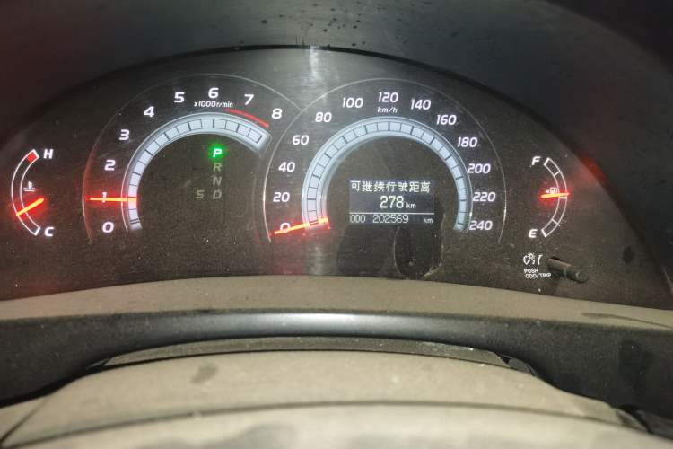 Used Toyota Camry 2008 240G Luxury Edition Odometer Close Up