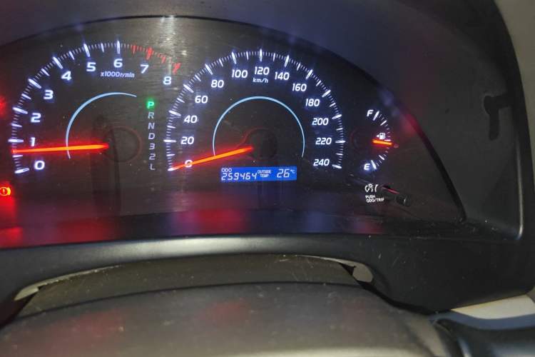 Used Toyota Camry 2009 200E Elite Edition Odometer Close Up