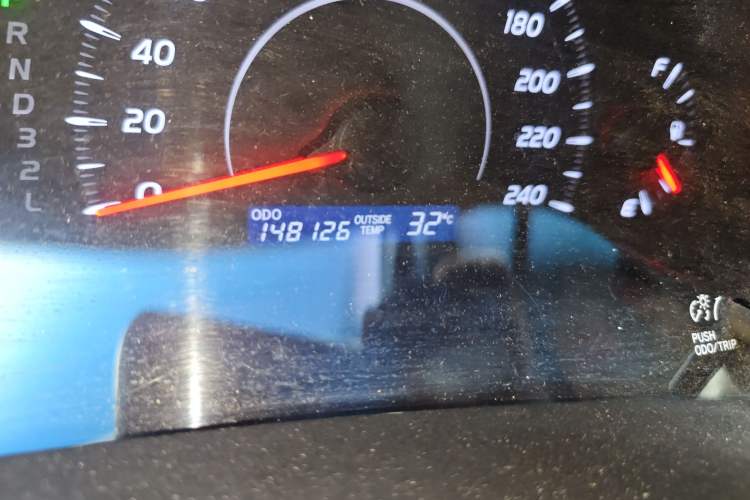 Used Toyota Camry 2011 200E Elite Sunroof Edition Odometer Close Up