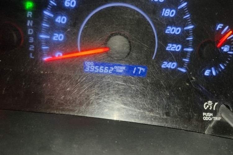 Used Toyota Camry 2012 200E Classic Elite Edition Odometer Close Up