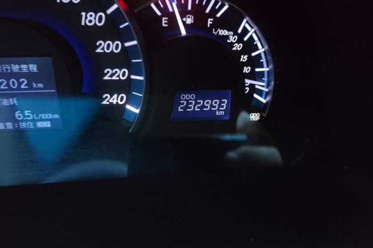 Used Toyota Camry 2012 Luxurious Edition 2.5HG Zunrui Odometer Close Up