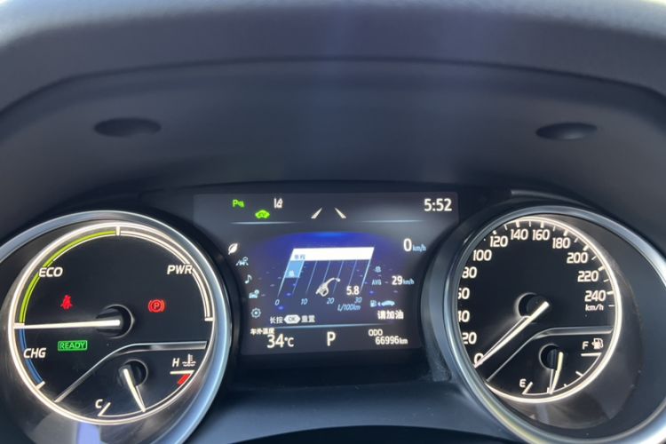 Used Toyota Camry 2019 2.5S FENGSHANG Version China VI Standard Odometer Close Up