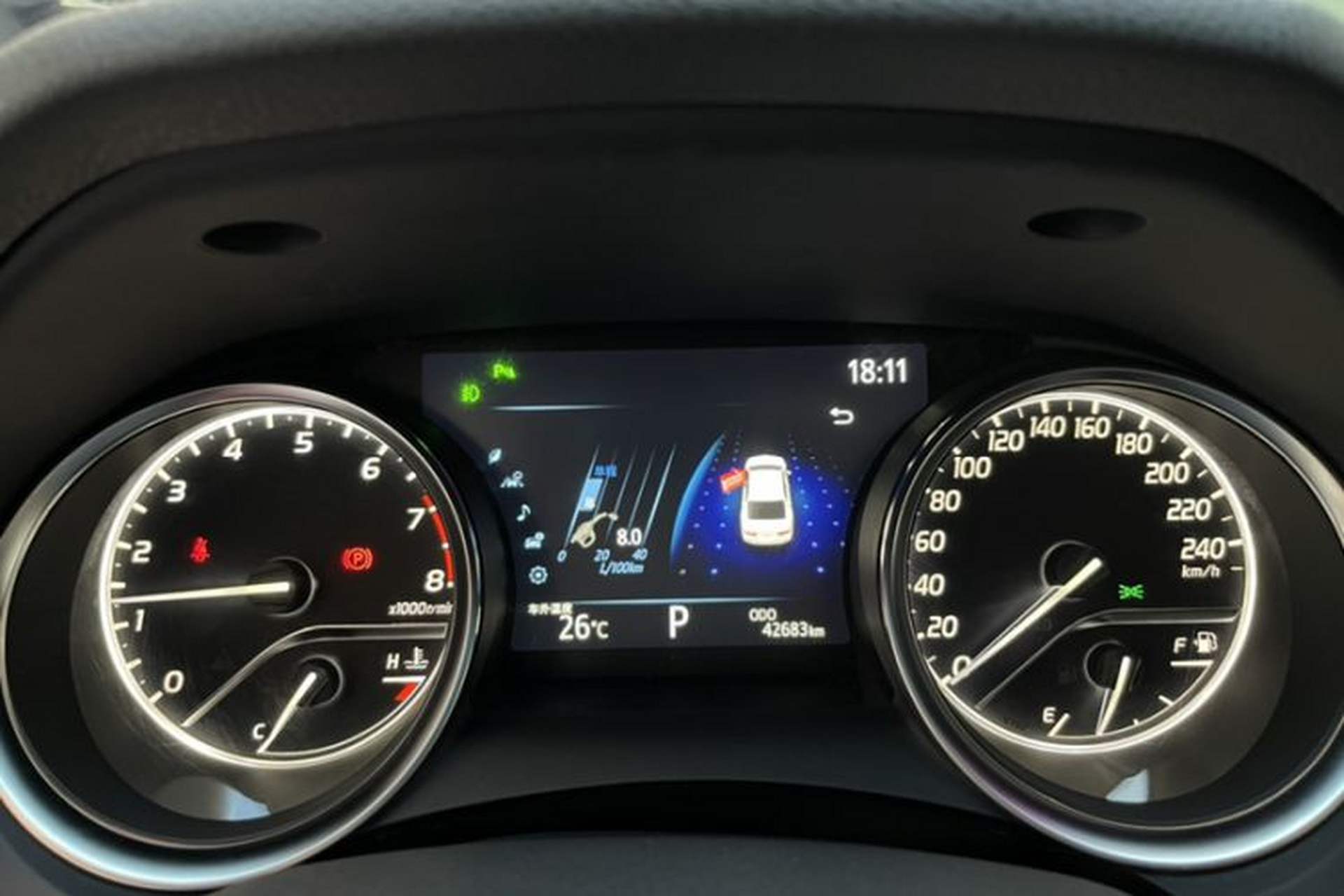 Used Toyota Camry 2019 2.0G Luxury Edition China VI Standard Odometer Close Up