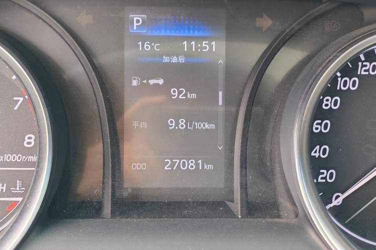 Used Toyota Camry 2022 2.0GVP Premier Edition Odometer Close Up