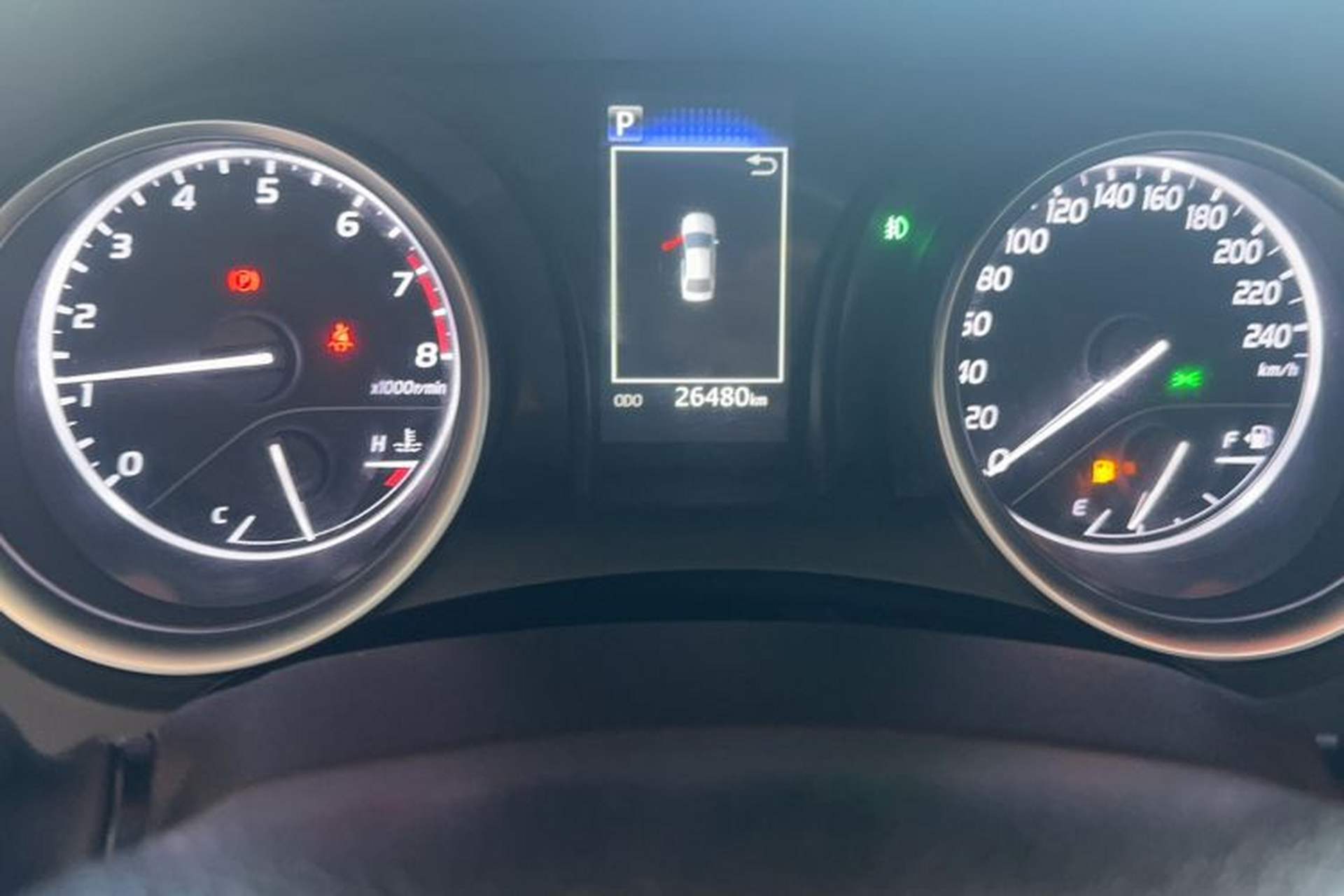 Used Toyota Camry 2022 2.0GVP Premier Edition Odometer Close Up