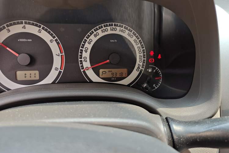 Used Toyota Corolla 2007 1.6L Automatic GL Odometer Close Up