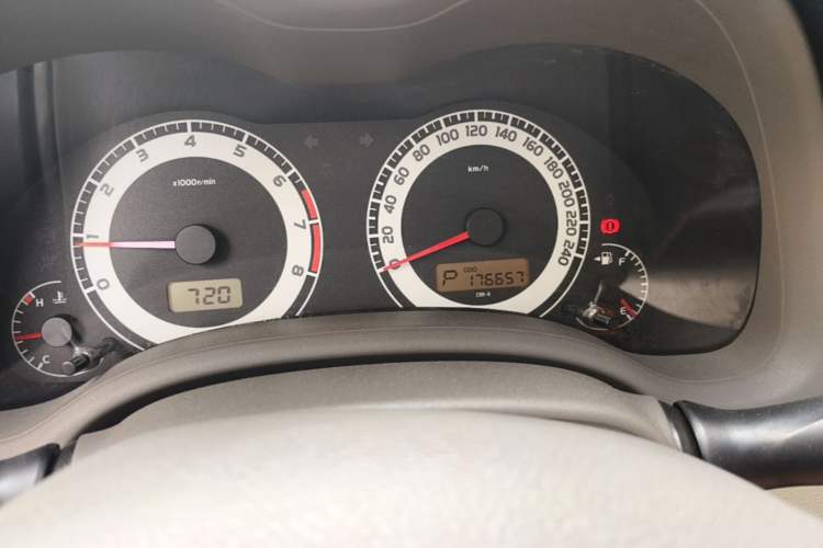 Used Toyota Corolla 2007 1.6L Automatic GL Odometer Close Up