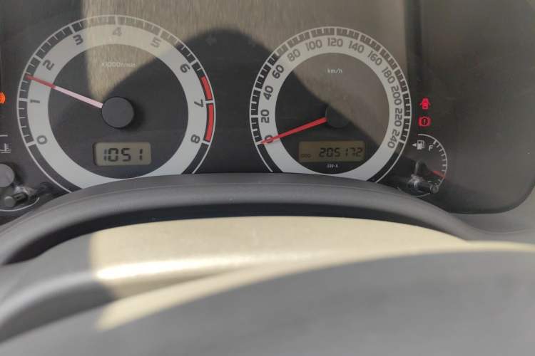 Used Toyota Corolla 2007 1.6L Manual GL Odometer Close Up