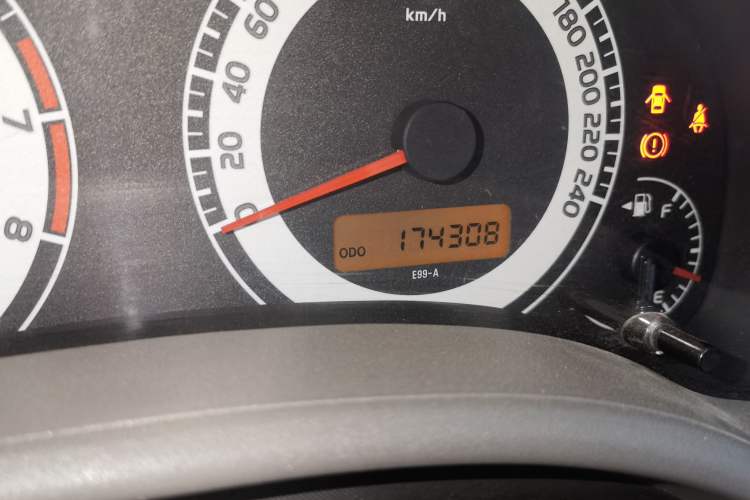 Used Toyota Corolla 2007 1.6L Manual GL Odometer Close Up