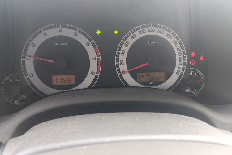 Used Toyota Corolla 2007 1.6L Automatic GL Odometer Close Up