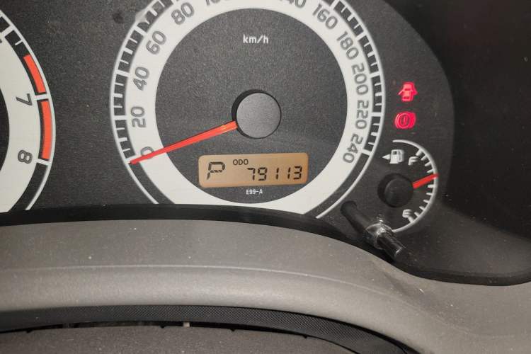Used Toyota Corolla 2008 Sports Edition 1.8L Automatic GL-S Odometer Close Up