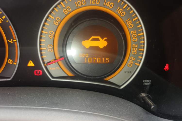 Used Toyota Corolla 2008 1.8L Automatic GL-i Sunroof Special Edition Odometer Close Up