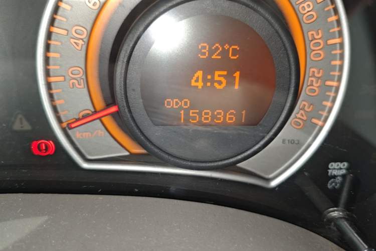 Used Toyota Corolla 2008 1.8L Automatic GL-i Sunroof Special Edition Odometer Close Up