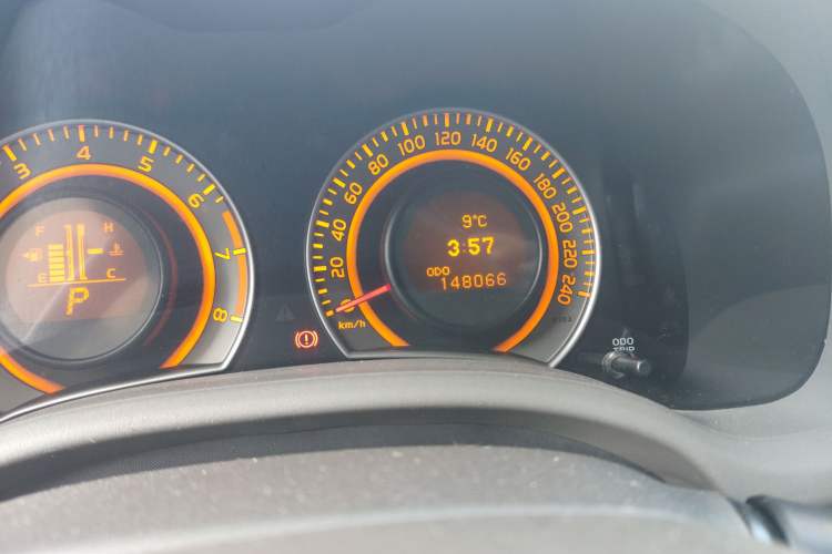Used Toyota Corolla 2008 1.8L Automatic GL-i Sunroof Special Edition Odometer Close Up