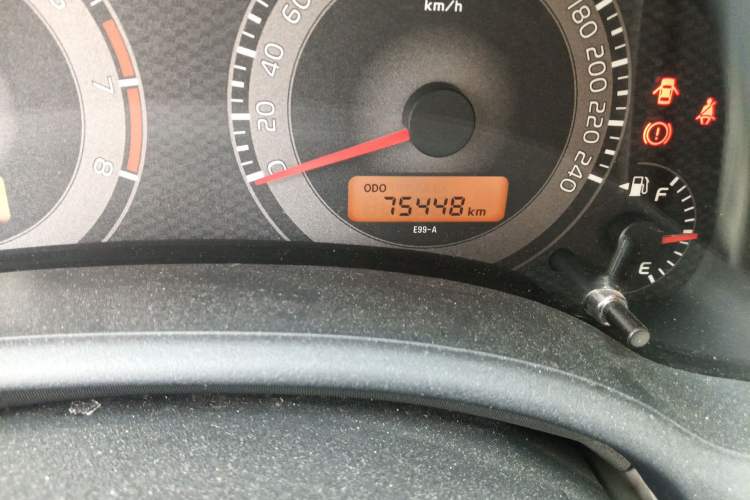 Used Toyota Corolla 2011 1.6L Manual GL Odometer Close Up