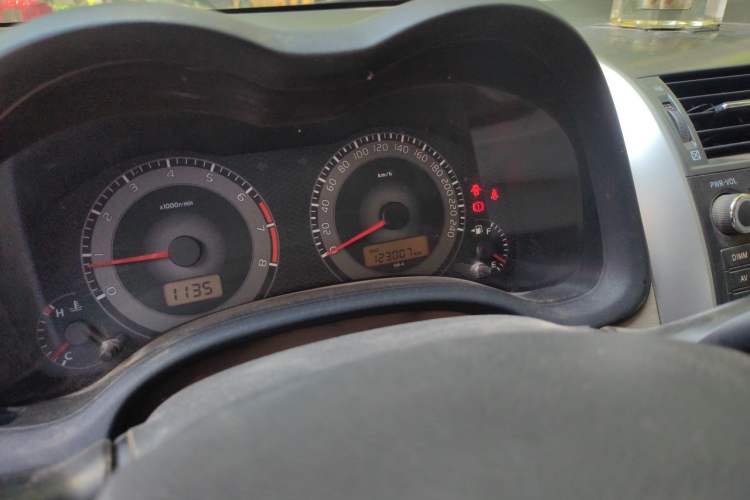 Used Toyota Corolla 2011 1.6L Manual GL Odometer Close Up