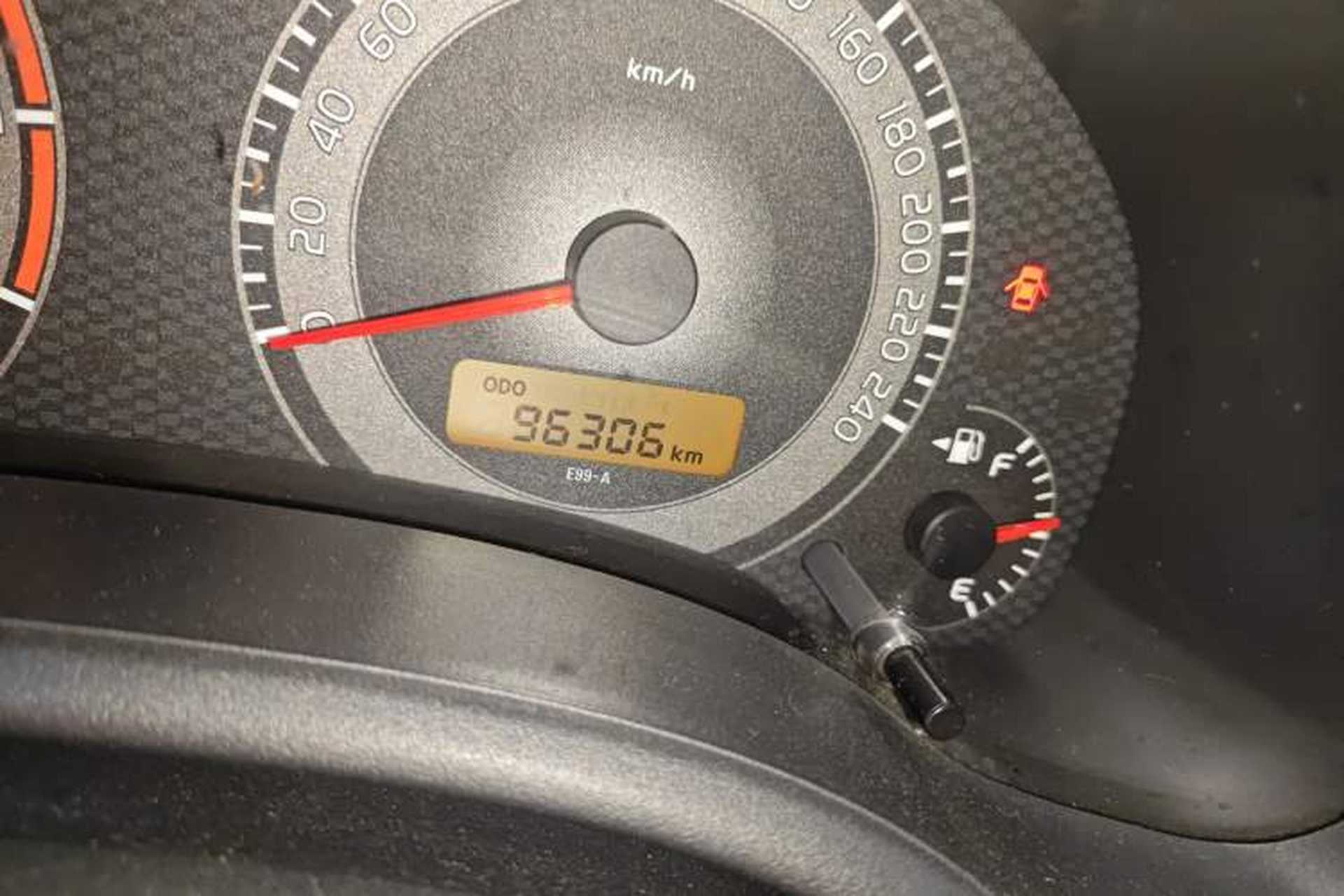 Used Toyota Corolla 2011 1.6L Manual GL Odometer Close Up