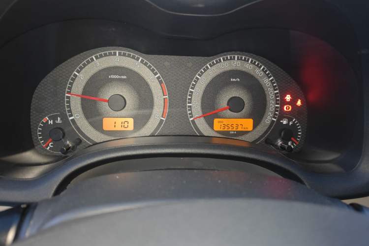 Used Toyota Corolla 2011 1.6L Manual GL Odometer Close Up
