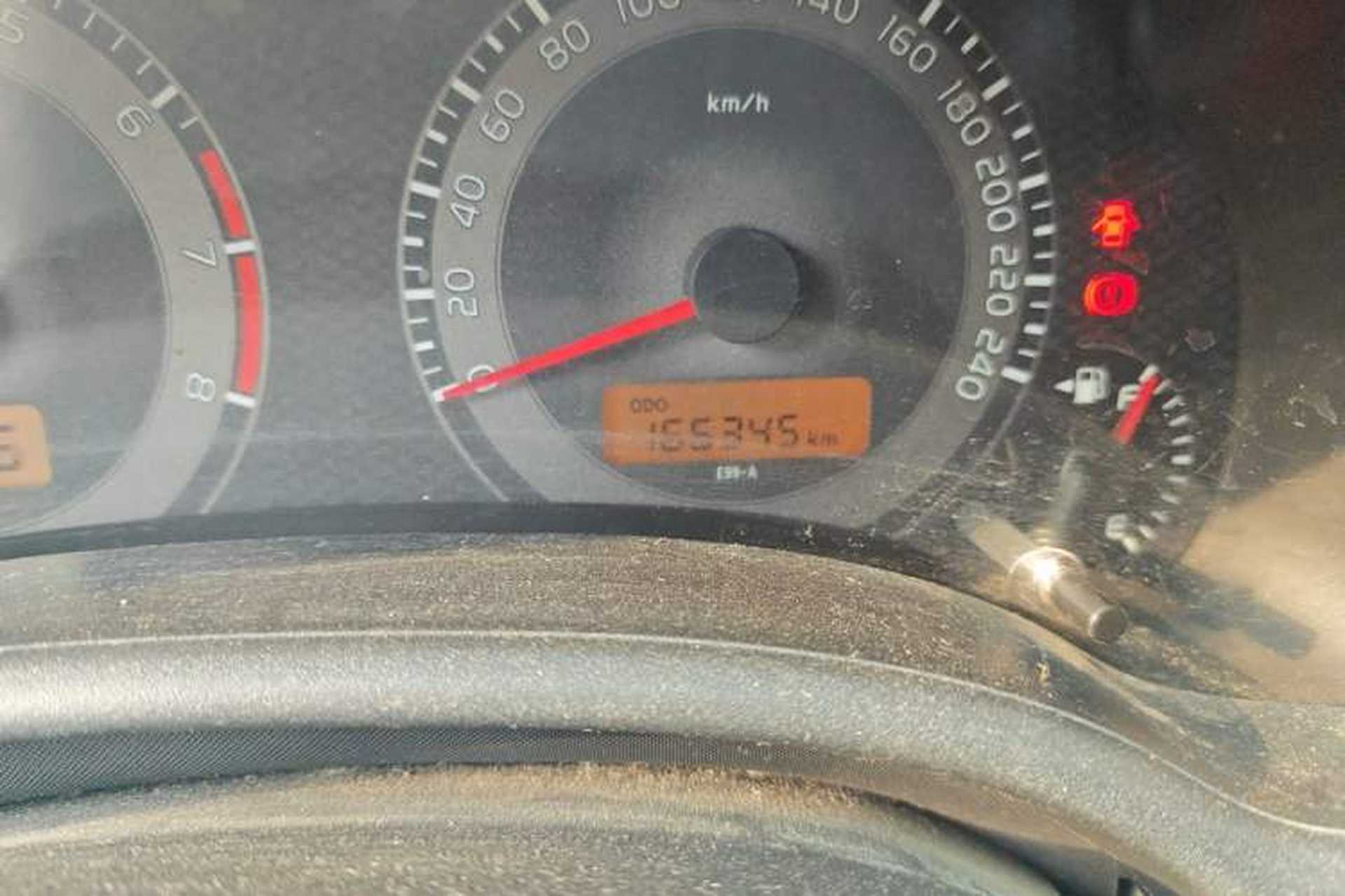 Used Toyota Corolla 2011 1.6L Manual GL Odometer Close Up