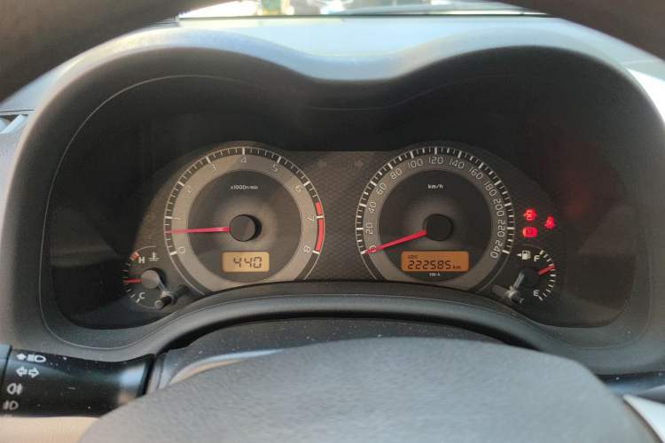 Used Toyota Corolla 2011 1.8L Manual GL-i Odometer Close Up