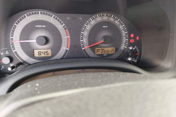 Used Toyota Corolla 2011 1.6L Automatic GL Sunroof Version Odometer Close Up