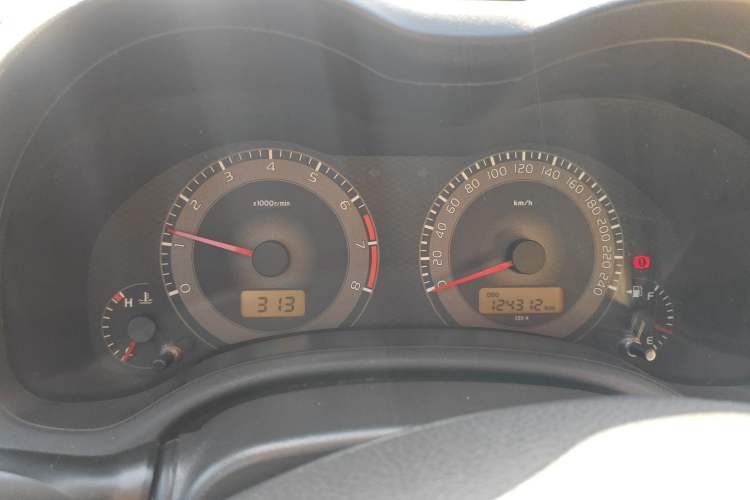 Used Toyota Corolla 2011 1.6L Manual GL Odometer Close Up