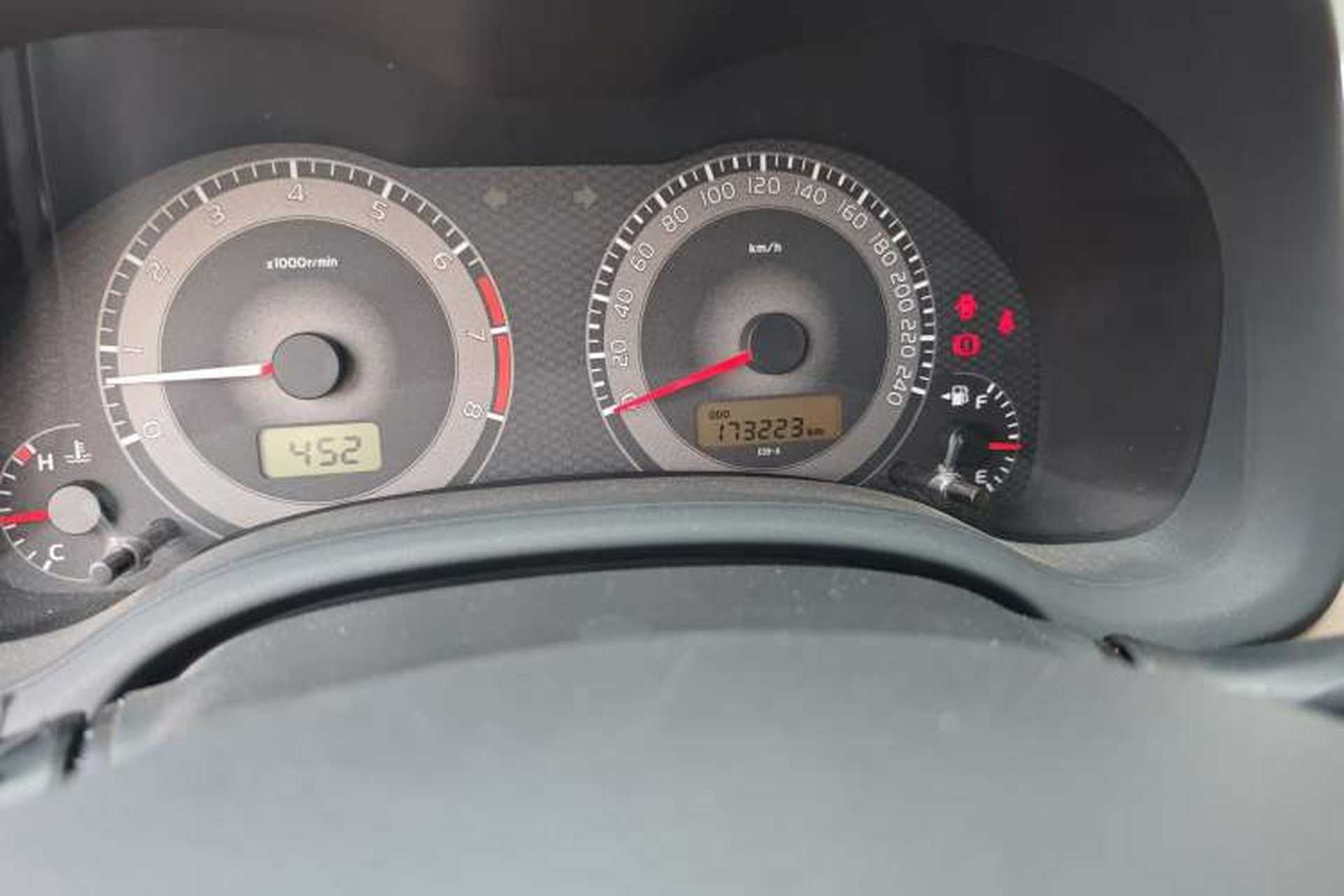 Used Toyota Corolla 2011 1.6L Manual GL Odometer Close Up