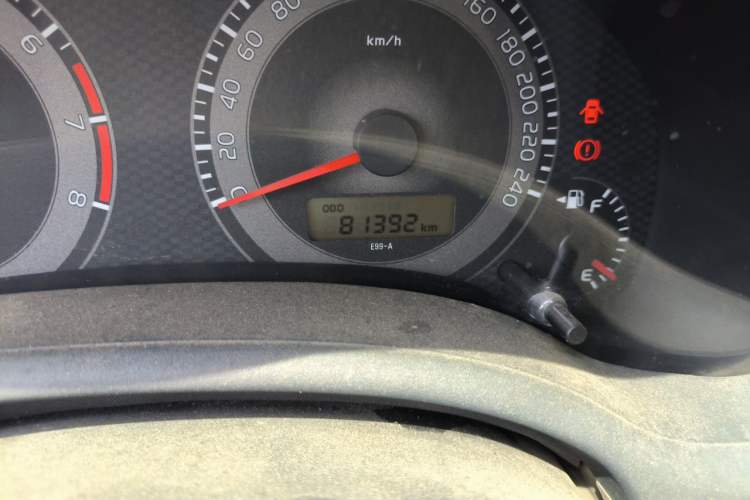 Used Toyota Corolla 2011 1.6L Manual GL Odometer Close Up