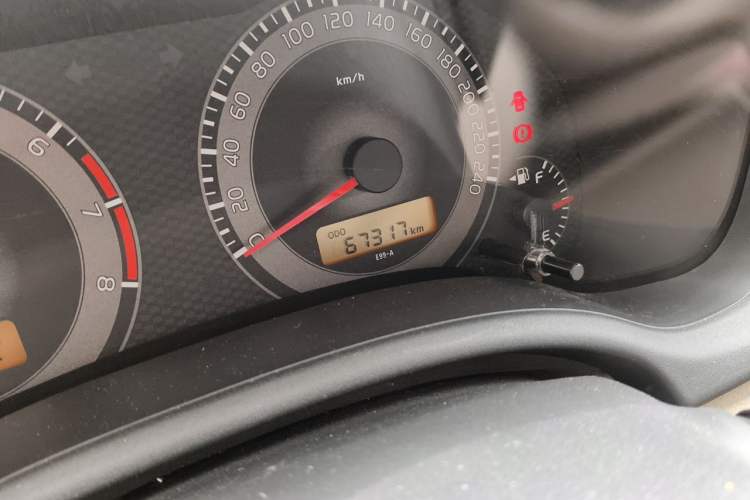Used Toyota Corolla 2011 1.6L Manual GL Odometer Close Up