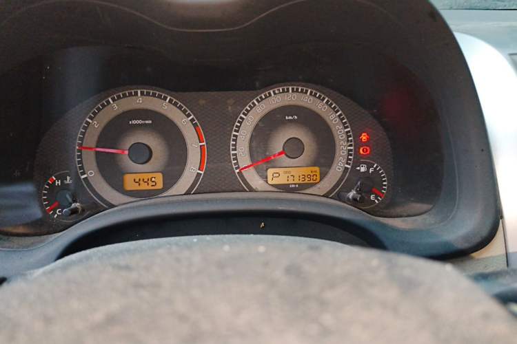 Used Toyota Corolla 2011 1.6L Automatic GL Odometer Close Up