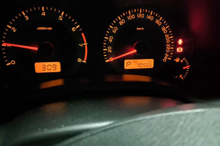 Used Toyota Corolla 2011 1.6L Automatic GL Odometer Close Up