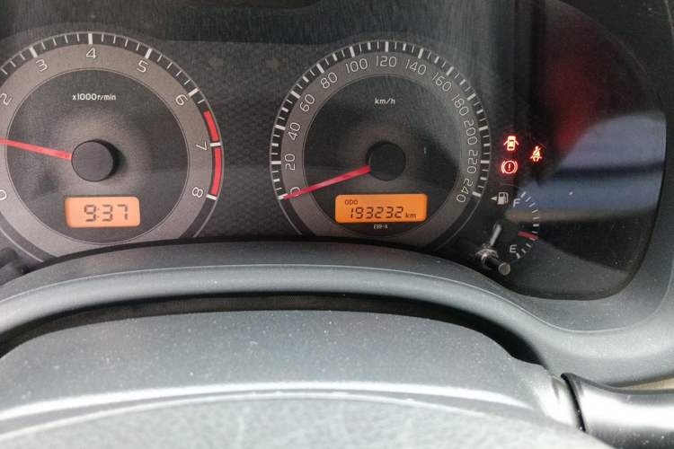 Used Toyota Corolla 2011 1.6L Manual GL Odometer Close Up